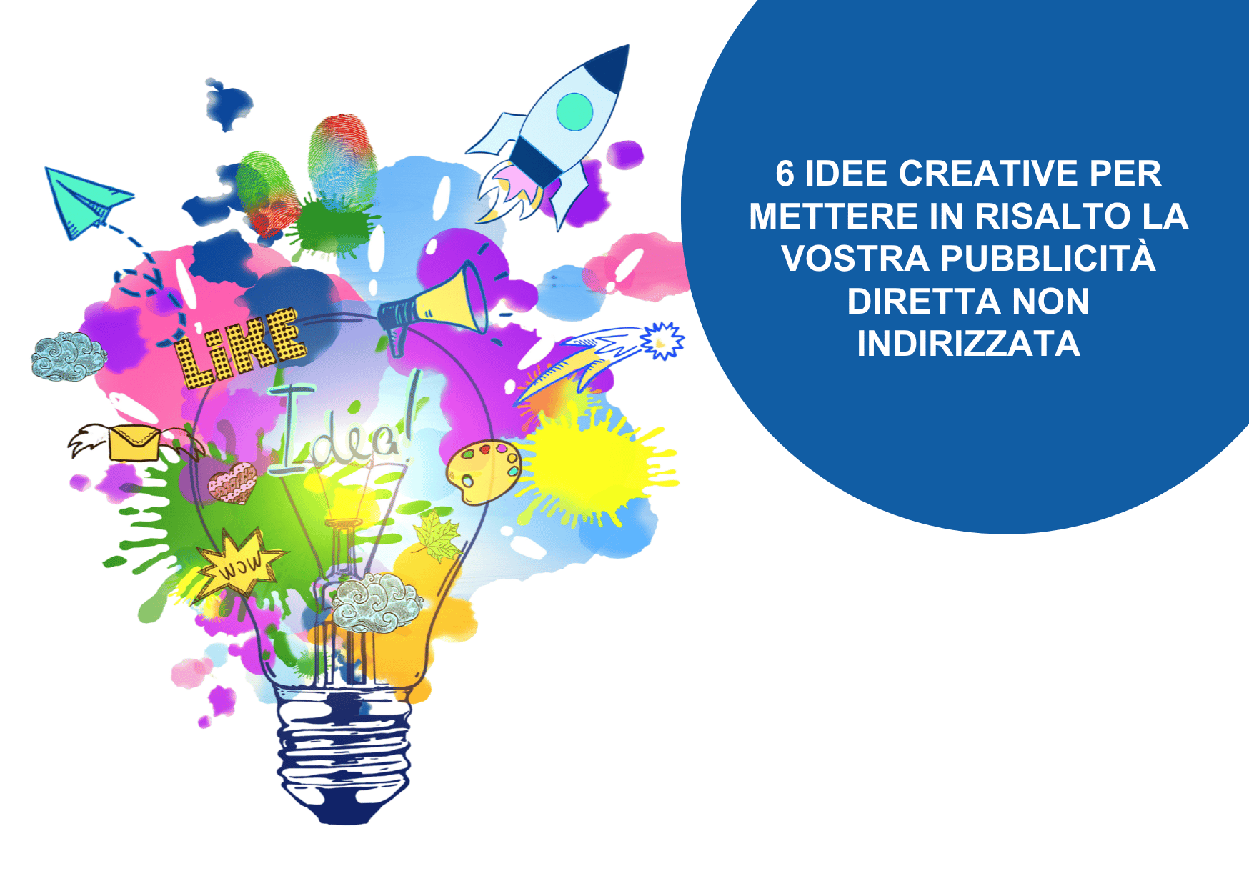 Donna con bolla vocale con le idee di DMC e una lampadina di idee